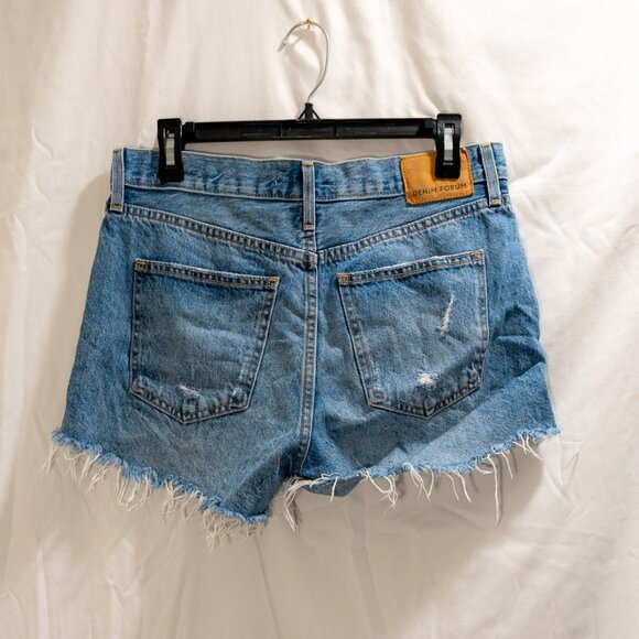 Aritzia Denim Forum - Ex Boyfriend Shorts - Blue Jean Mid Wash (Size 27) - Picture 3 of 4